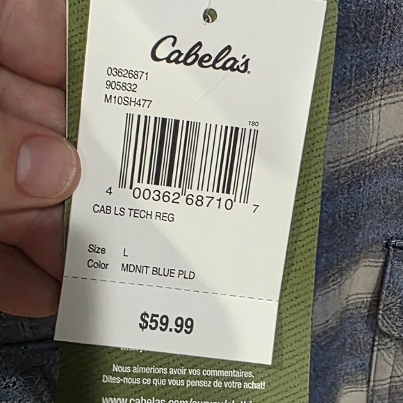 Cabela's Men's Button Up Flannel Tech Shirt - Picture 5 of 6